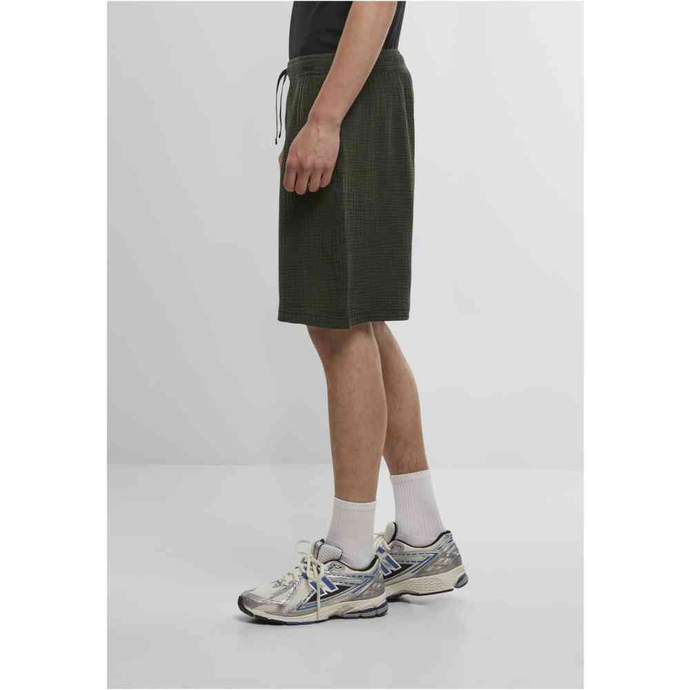 Urban Classics - Acid Washed Musselin Shorts - Olive green